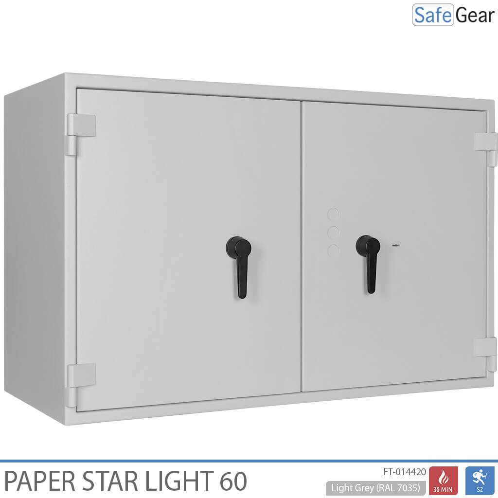 Paper Star Light 60 Asiakirjakaappi - 28 Kansioita - Murtoluokitus S2 / Palotesti 30 min