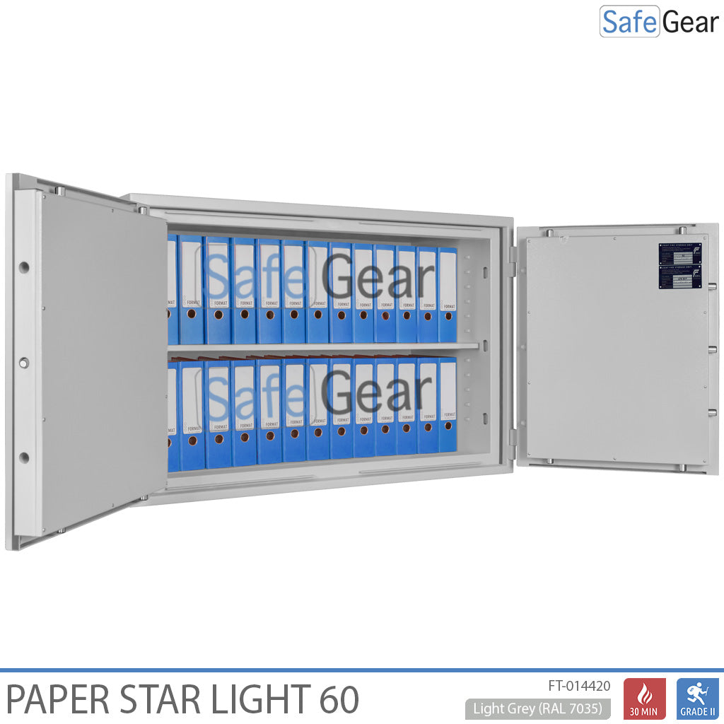 Paper Star Light 60 Asiakirjakaappi - 28 Kansioita - Murtoluokitus S2 / Palotesti 30 min