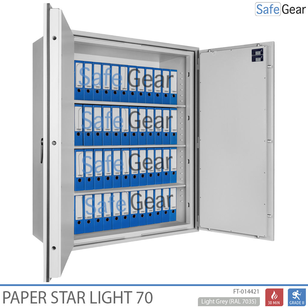 Paper Star Light 70 Asiakirjakaappi - 56 Kansioita - Murtoluokitus S2 / Palotesti 30 min