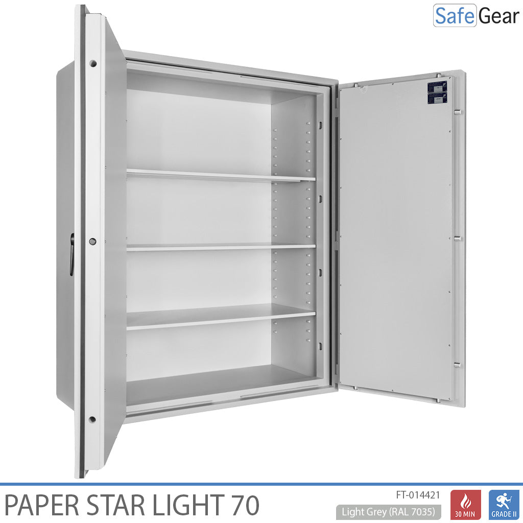 Paper Star Light 70 Asiakirjakaappi - 56 Kansioita - Murtoluokitus S2 / Palotesti 30 min