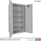 Paper Star Light two-door document safe, doors open