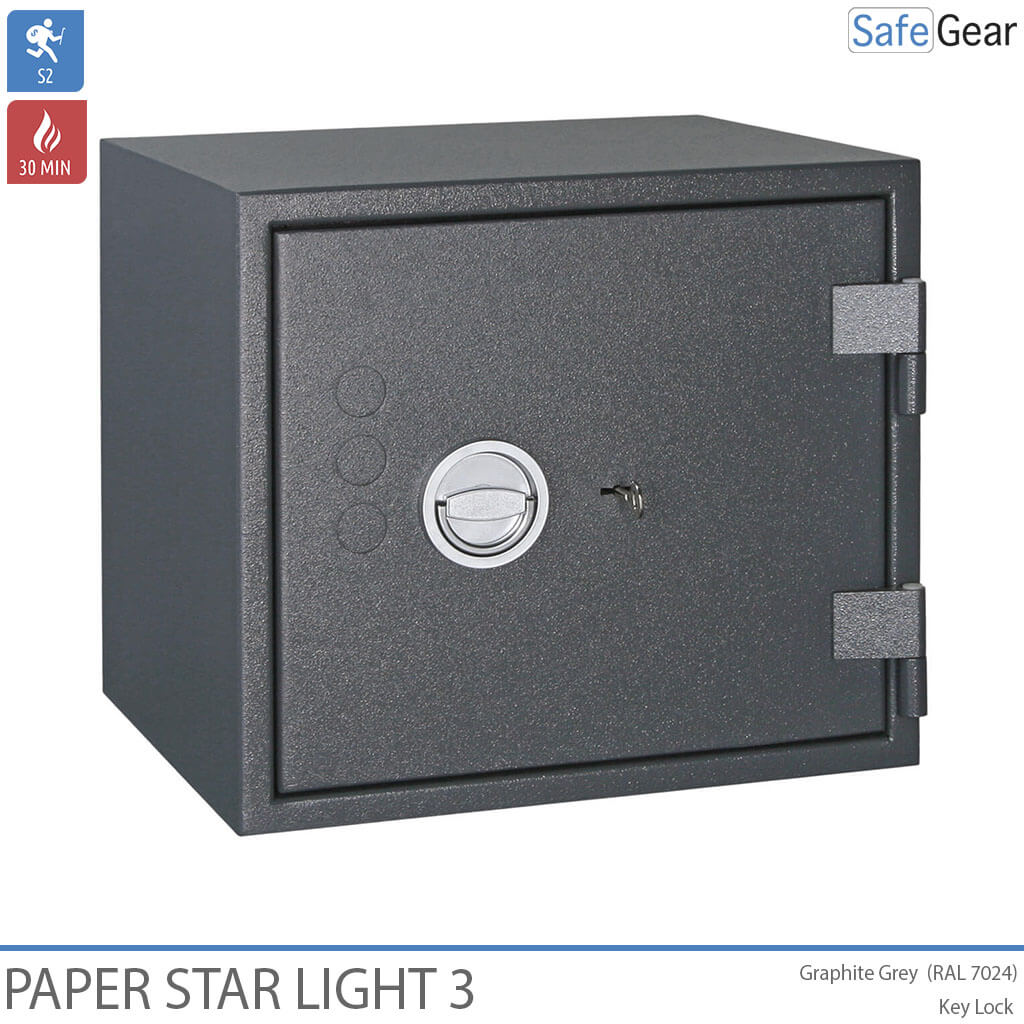 Paper Star Light 3 Paloturvakaappi - 5 Kansioita - Murtoluokitus S2 / Palotesti 30 min