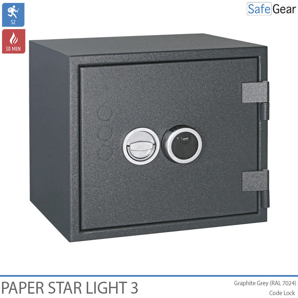 Paper Star Light 3 Paloturvakaappi - 5 Kansioita - Murtoluokitus S2 / Palotesti 30 min