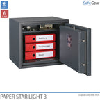 Paper Star Light 3 Paloturvakaappi - 5 Kansioita - Murtoluokitus S2 / Palotesti 30 min