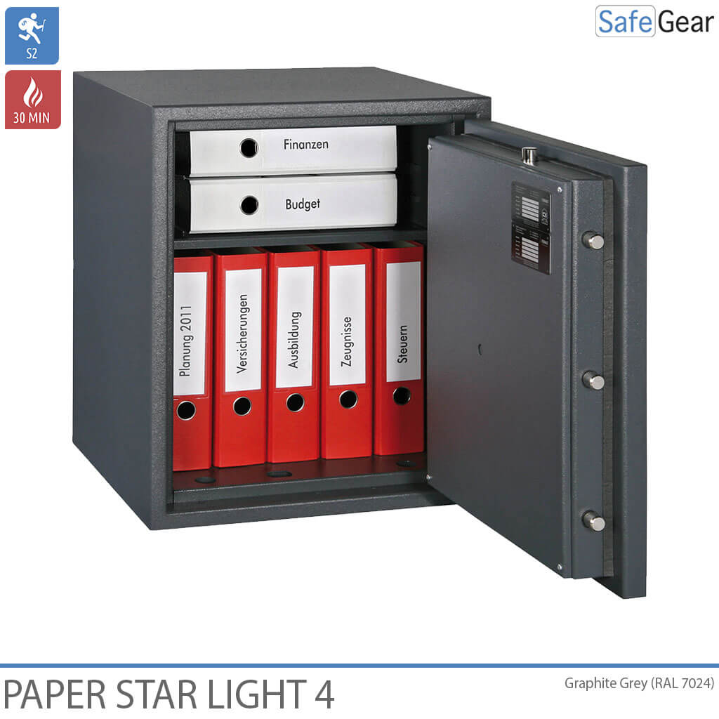 Paper Star Light 4 Paloturvakaappi - 7 Kansioita - Murtoluokitus S2 / Palotesti 30 min