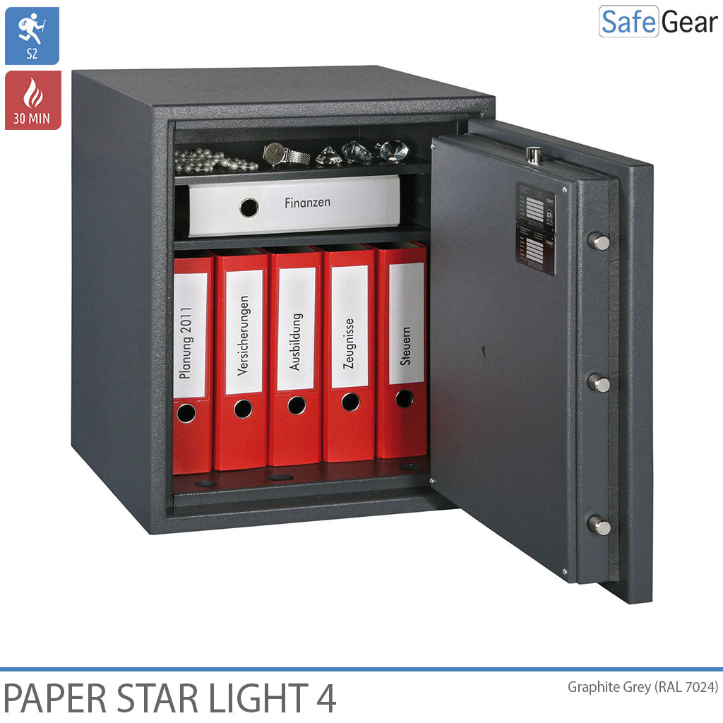 Paper Star Light 4 Paloturvakaappi - 7 Kansioita - Murtoluokitus S2 / Palotesti 30 min