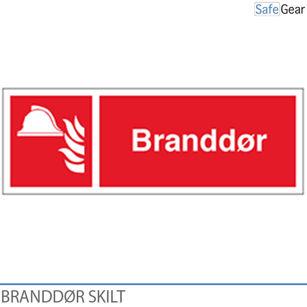 Branddörr – 105 x 297 mm – självhäftande vinyl