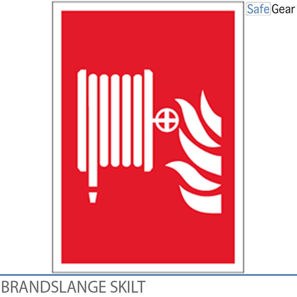 Brandslangsskylt – 297 x 210 mm – plast