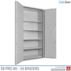 SB Pro 80 with both doors open, showing movable shelves