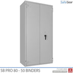 SB Pro 80 double-door document cabinet in Light Grey, front view