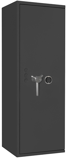 Dallas Combi 4 gun safe in Graphite Grey, door closed, electronic code lock, product thumbnail