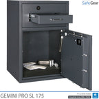Gemini Pro Deposit SL 175 deposit safe with the safe door open