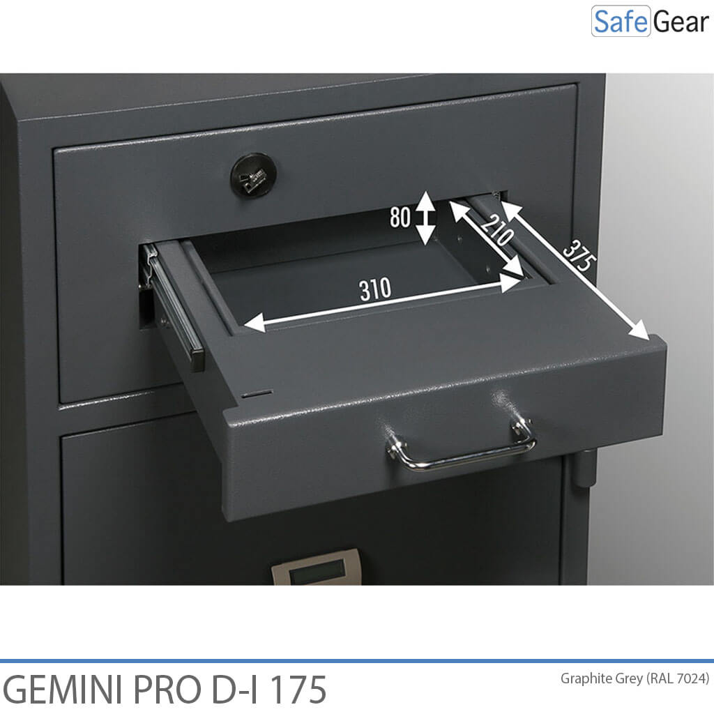 Gemini Pro D-I 175 Deponeringsbox (205 L) - Inbrottstest D-I - Nyckellås