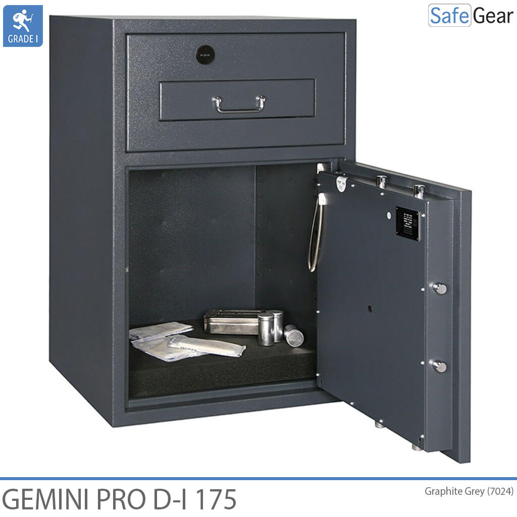 Gemini Pro D-I 175 deposit safe with the safe door open
