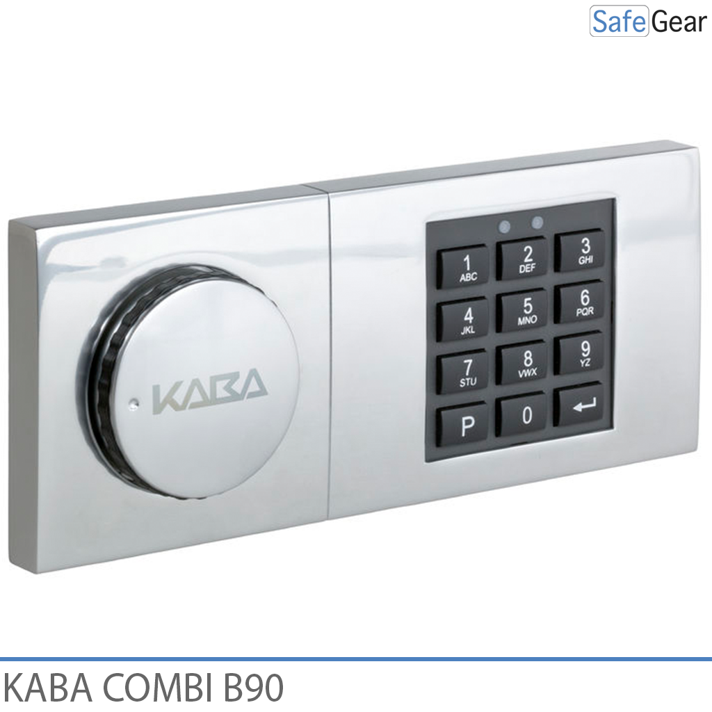 Kaba Combi B90 -yhdistelmälukko kassakaappiin ja hätäavain