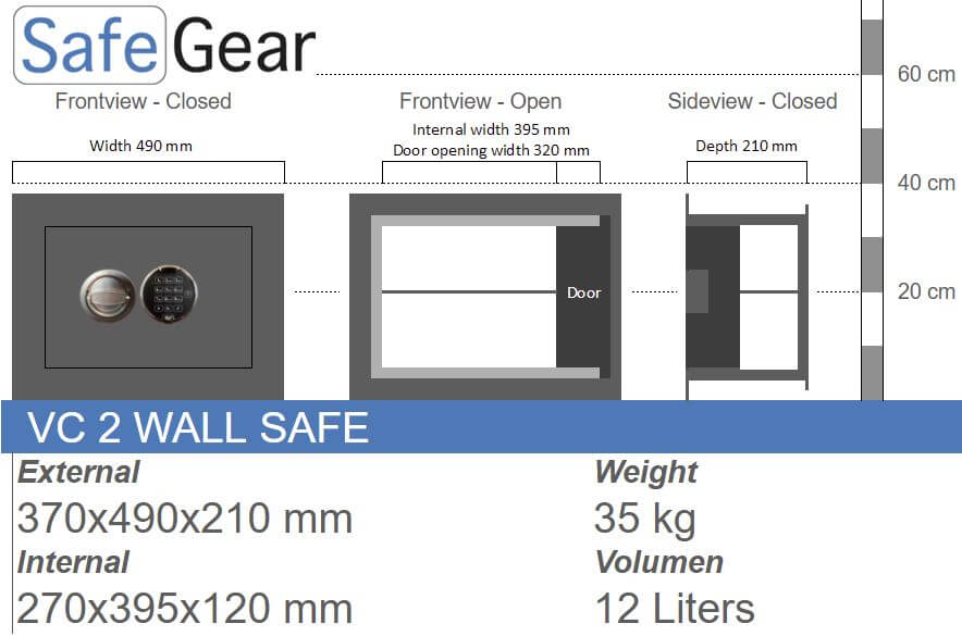 VC 2 - Wall Safe (12 L) - Burglary Test Grade I