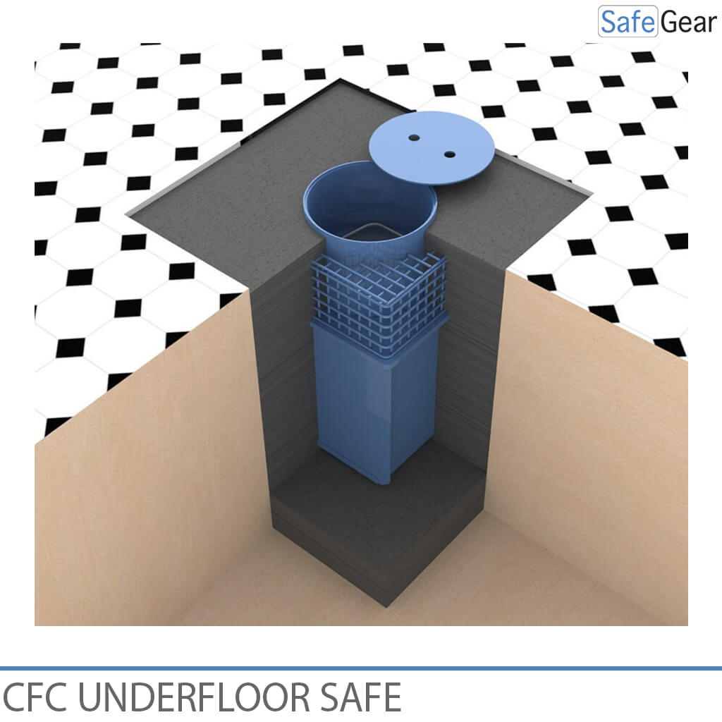 Ollé CFC floor safe - installed in the floor