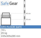 Ollé CFC floor safe - size illustration
