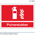 Pulversläckare – skylt – 148 x 210 mm – plast