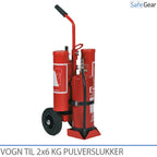 Kärry Käsisammuttimelle (2 x 6 kg) ja Palopeitteelle / silmähuuhtelulle